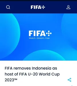 Fifa Batalkan Indonesia Sebagai Tuan Rumah Piala Dunia U-20