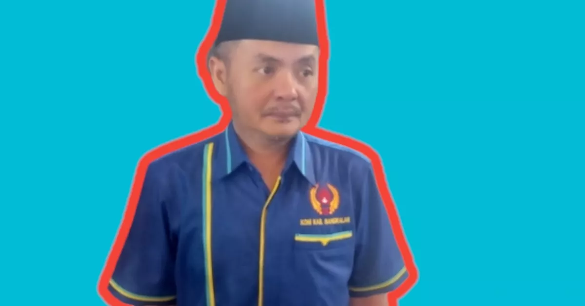 Ketua Koni Bangkalan, Moch Fauzan Jakfar Saat Diwawancara Awak Media.