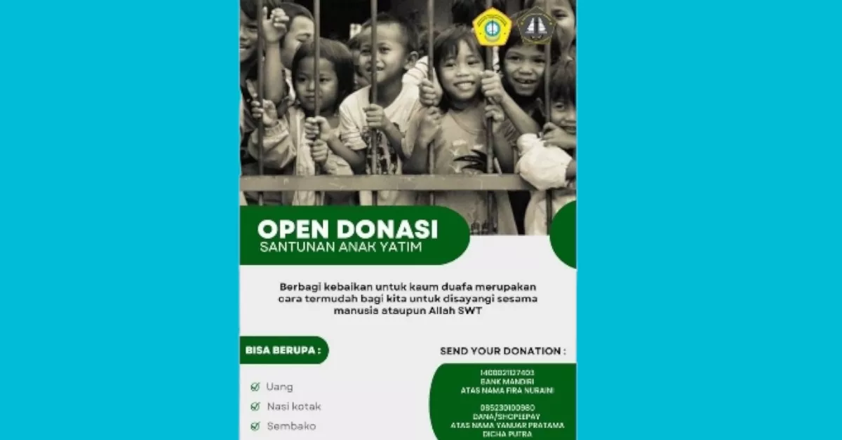 Poster Open Donasi Santunan Anak Yatim Himasa - Utm.