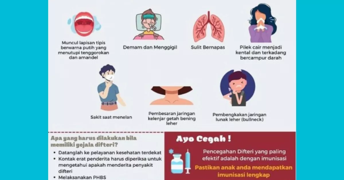 Poster Layanan Imunisasi Difteri.