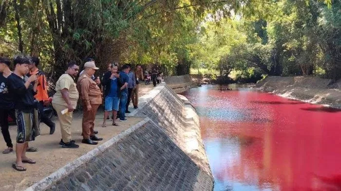 Dlh Pamekasan : Limbah Pewarna Batik Penyebab Aliran Air Sungai Berwarna Merah