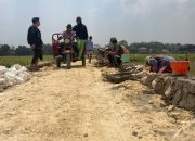 Permudah Akses Petani, Pemdes Buduran Arosbaya Bangkalan Bangun Tembok Penahan Tanah
