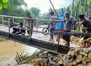 Jembatan Di Desa Daleman Sampang Kerap Diperbaiki Secara Swadaya, Begini Harapan Warga