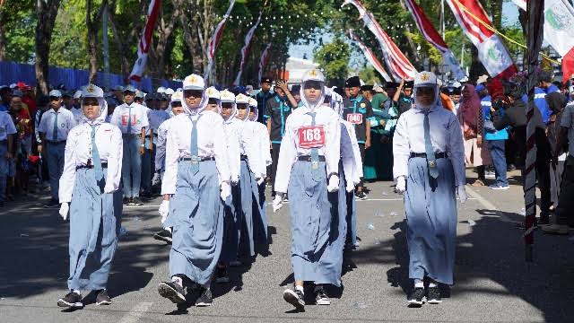 Lomba Gerak Jalan Yang Digelar Oleh Pemkab Sampang Tahun Lalu.