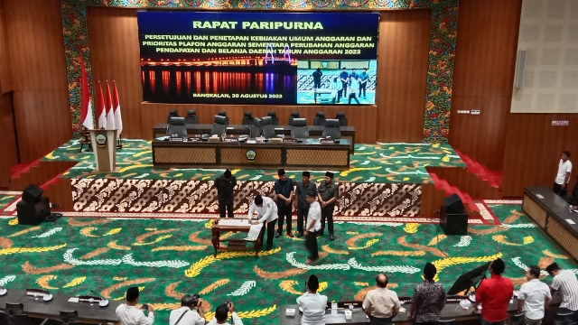 Anggota Dprd Bangkalan Saat Menggelar Rapat Paripurna.