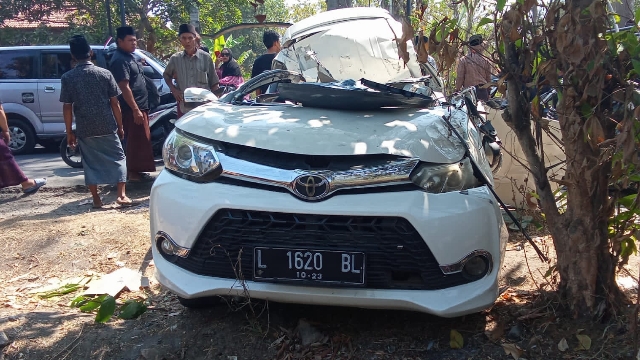 Kondisi Salah Satu Mobil Yang Mengalami Kecelakaan.