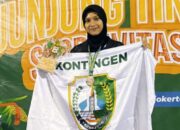 Najwa Kanaya Eka Putri (18) Atlet Cabor Kick Boxing Kabupaten Sampang.