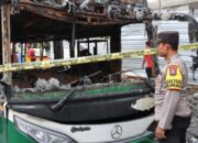 Bus Karina Hangus Terbakar Di Pamekasan, Kerugian Ditaksir 2 Miliar