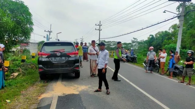 Lokasi Kecelakaan Yang Mengakibatkan Seorang Petani Meninggal.