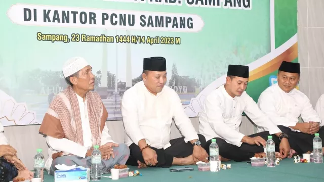 Suasana Momen Buka Puasa Bersama Pcnu Sampang Dan Forkopimda. (Prokopim Pemkab For Taberita)