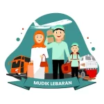 Illustrasi Mudik Lebaran