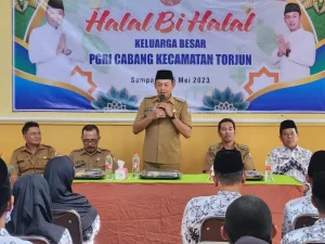 Halal Bihalal Bersama Pgri Torjun, Wabup Haji Ab : Bersama Tingkatkan Sdm Sampang