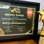 Sertifikat Penghargaan Jatim Award 2023 Yang Diperoleh Rsmz