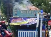 Kabel Neon Box Di Sekitar Pos Lantas Monumen Sampang Terbakar