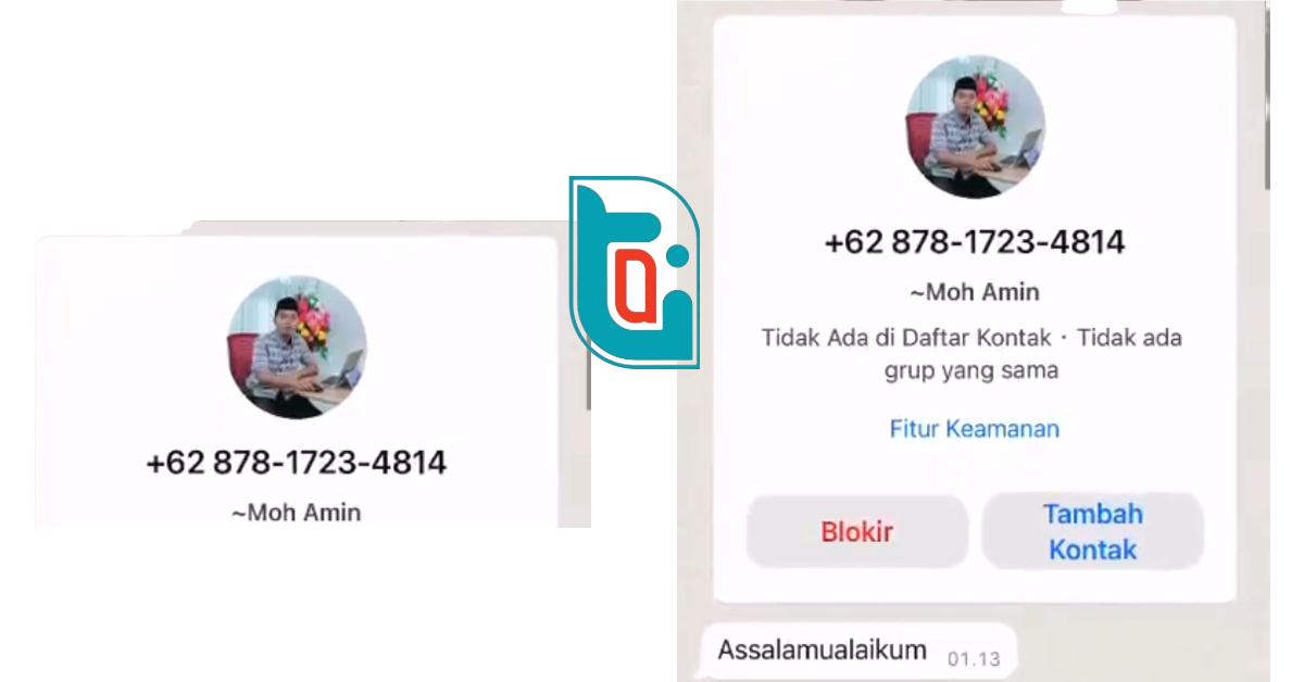 Capture Akun Whatsapp Yang Dipakai Oleh Penipu.