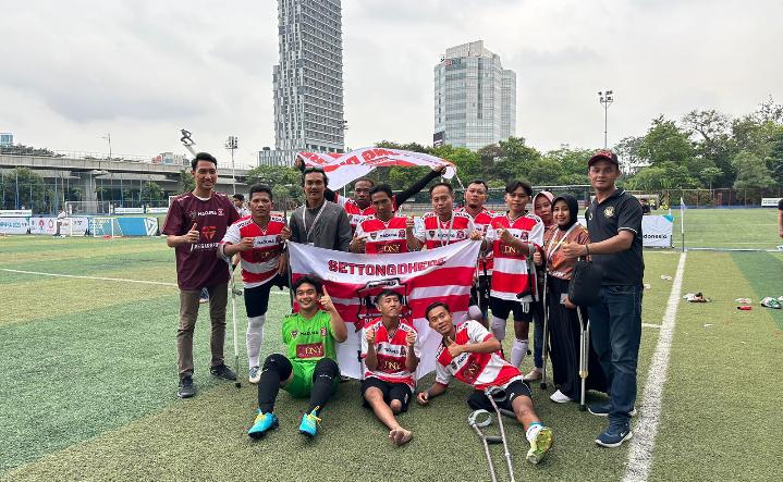 Perkumpulan Sepak Bola Amputasi Madura (Persam) Saat Mengikuti Piala Menpora 2023. (Foto : Persam For Taberita)