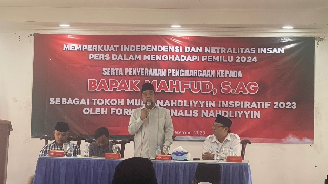 Anggota Dprd Jawa Timur Mahfud S. Ag Saat Menyampaikan Sambutan.