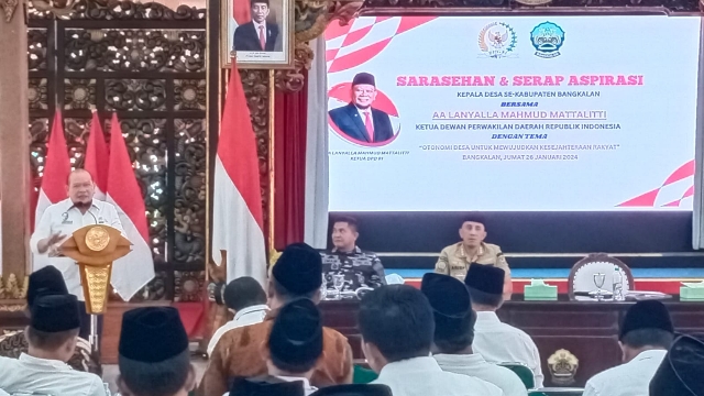 Pertemuan Serap Aspirasi Ketua Dpd Ri Bersama Para Kepala Desa Di Bangkalan.