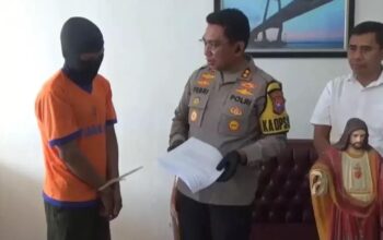 Pelaku Saat Diringkus Poliisi.