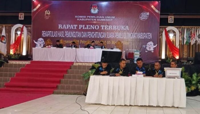 Kpu Sumenep Mulai Melakukan Rekapitulasi Suara Pemilu Tingkat Kabupaten