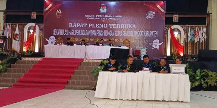 Suasana Rekapitulasi Suara Yang Digelar Kpu Sumenep.