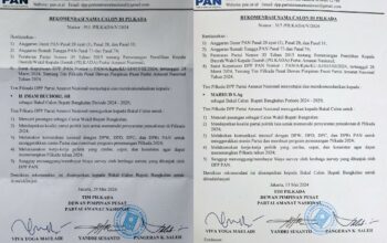 Dua Surat Tugas Dan Rekomendasi Pan Terhadap Bakal Calon Yang Berbeda.