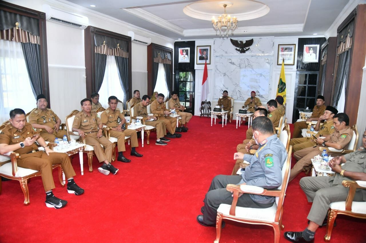 Rapat Koordinasi Silapor 112 di Ruang PASA Rumah Dinas Bupati, Senin (26/05/2025).