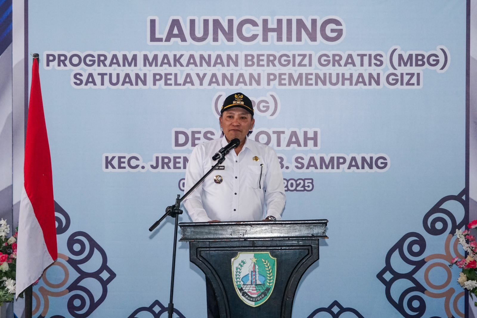 Bupati Sampang Resmikan Program Makanan Bergizi Gratis di Desa Kotah, Targetkan Tekan Stunting